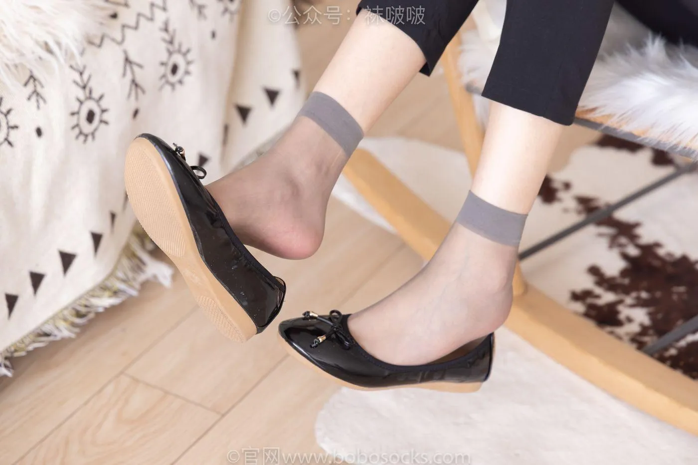 [BoBoSocks袜啵啵]NO.085 小甜豆-平底鞋、短灰丝、短肉丝 [140P]插图2